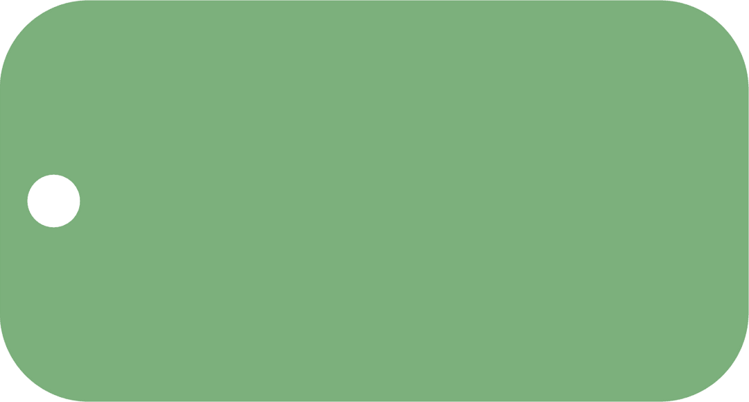 Simple Green Tag on Transparent Background for Design Use