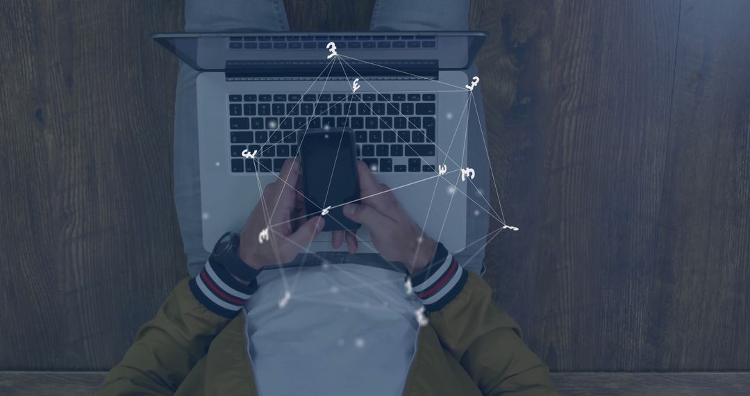 Global Finance Concepts with Smartphone and Laptop Connectivity