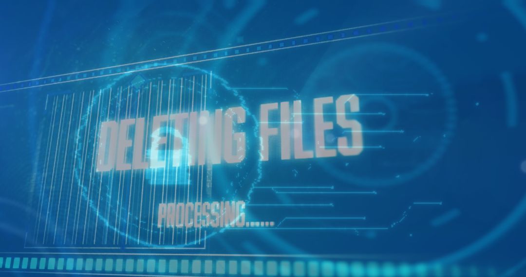 Digital Data Deletion Concept on High-Tech Interface