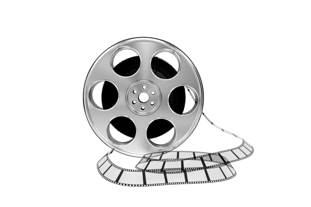 Transparent Film Reel with Unraveled Negative Concept