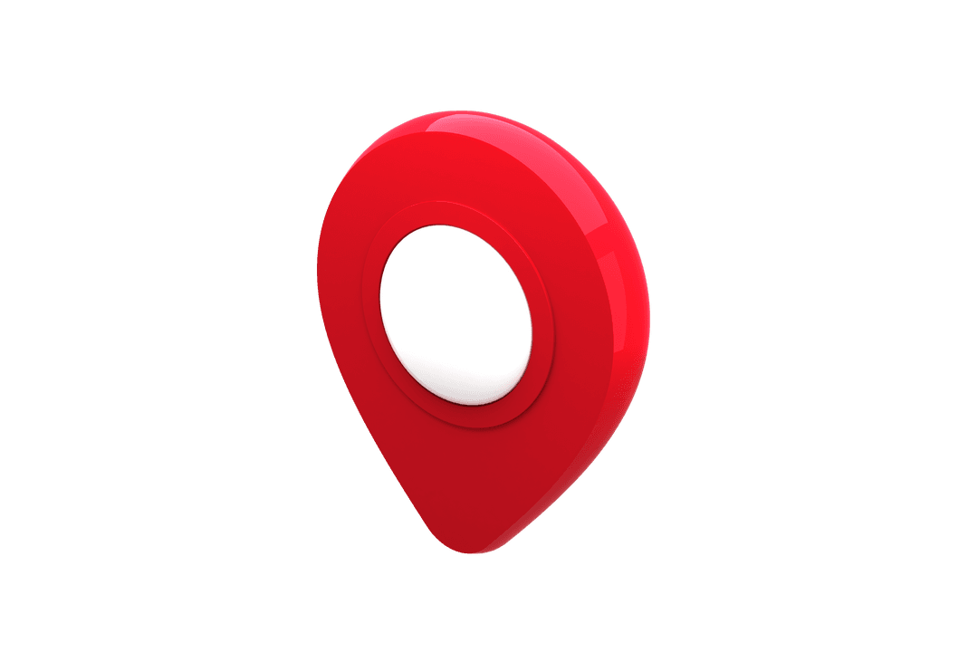 Transparent Red Navigation Marker with Minimal Design - Download Free Stock Images Pikwizard.com