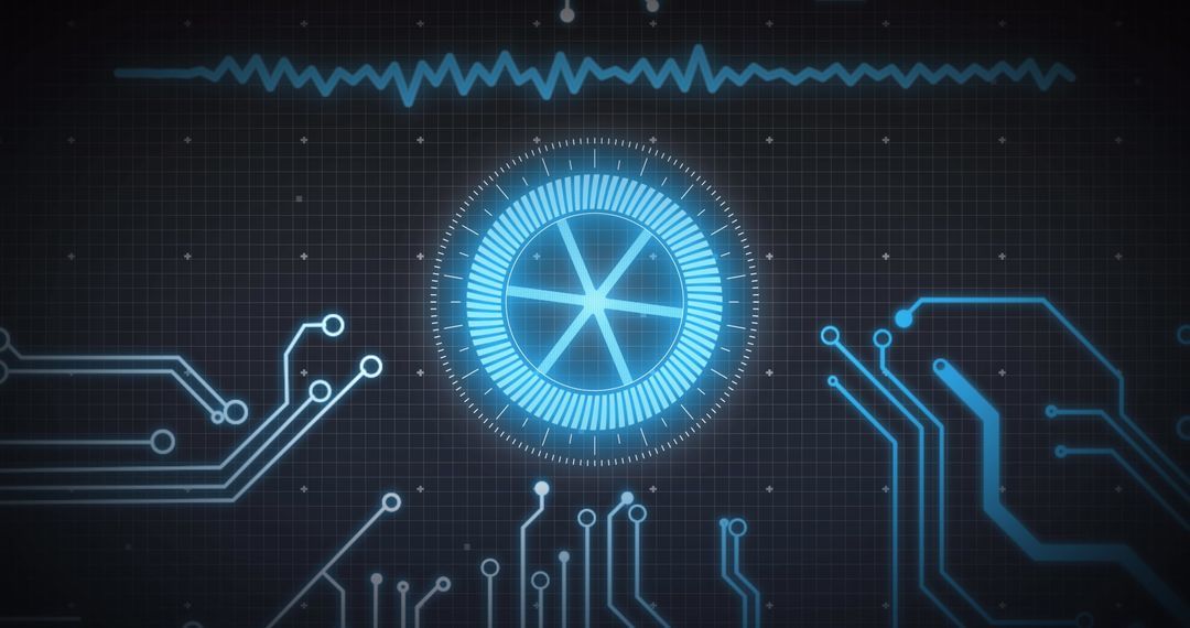 Futuristic Technology Interface with Data Processing - Free Images, Stock Photos and Pictures on Pikwizard.com