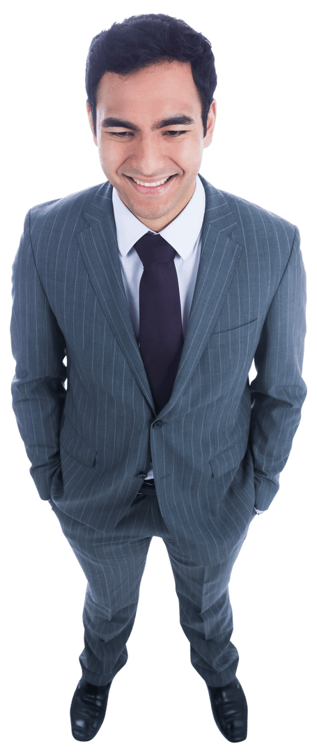 Smiling Biracial Professional Businessman on Transparent Background