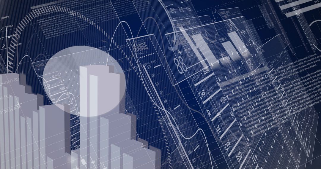 Abstract Data Processing with Charts and Graphs - Free Images, Stock Photos and Pictures on Pikwizard.com
