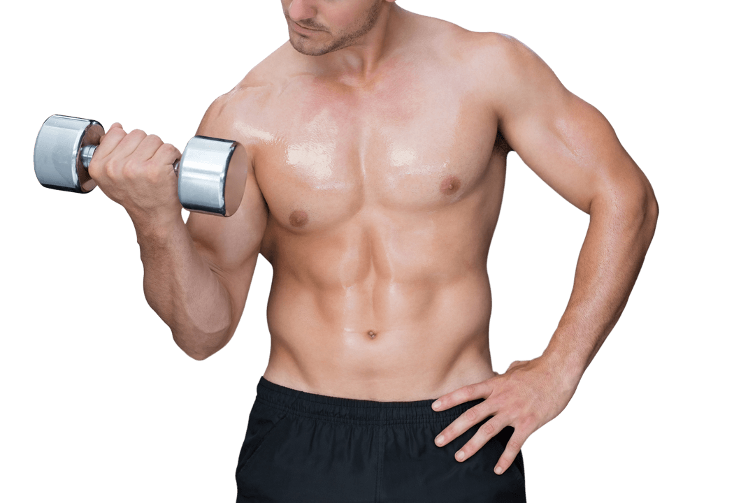Transparent Image Fit Caucasian Man Weightlifting