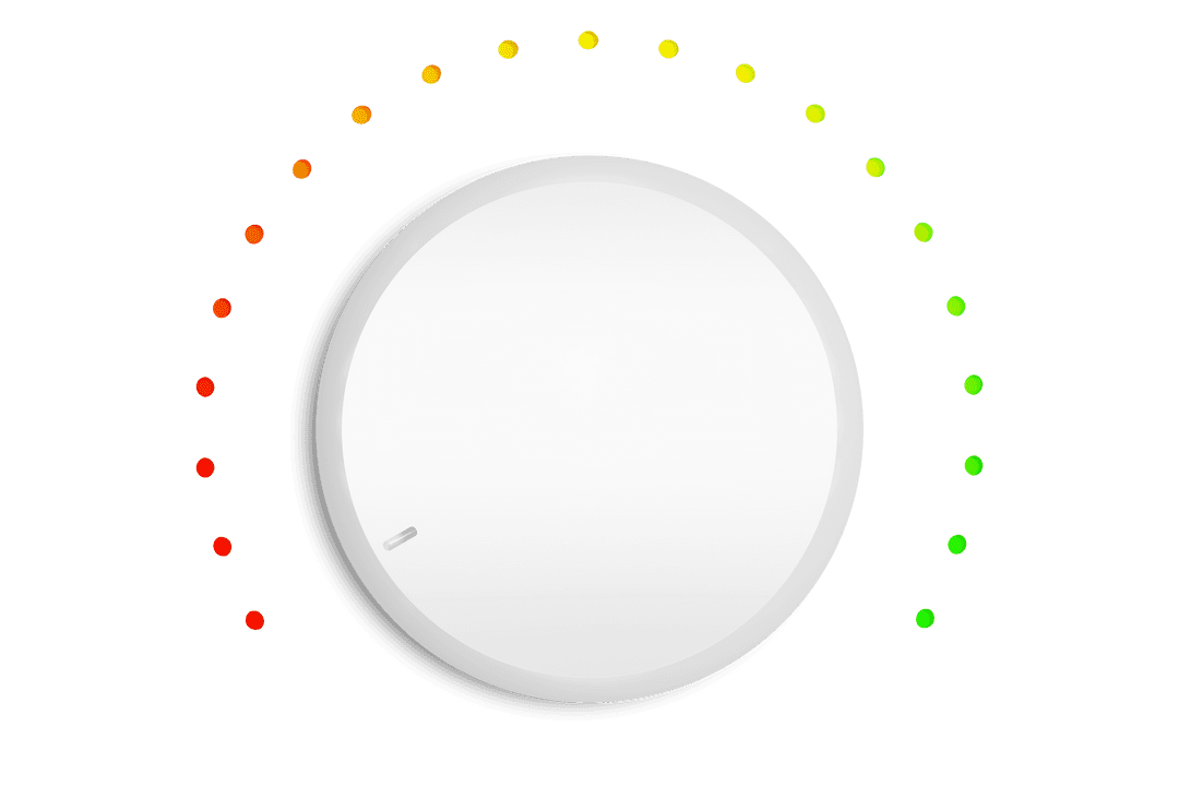 Transparent Digital Volume Control Knob in Vector Illustration