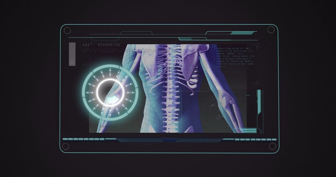 Futuristic Scanning Technology Featuring Human Spine