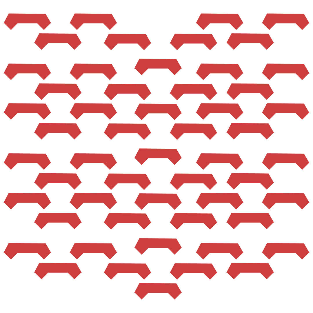 Abstract Geometric Pattern with Red Shapes on Transparent Background