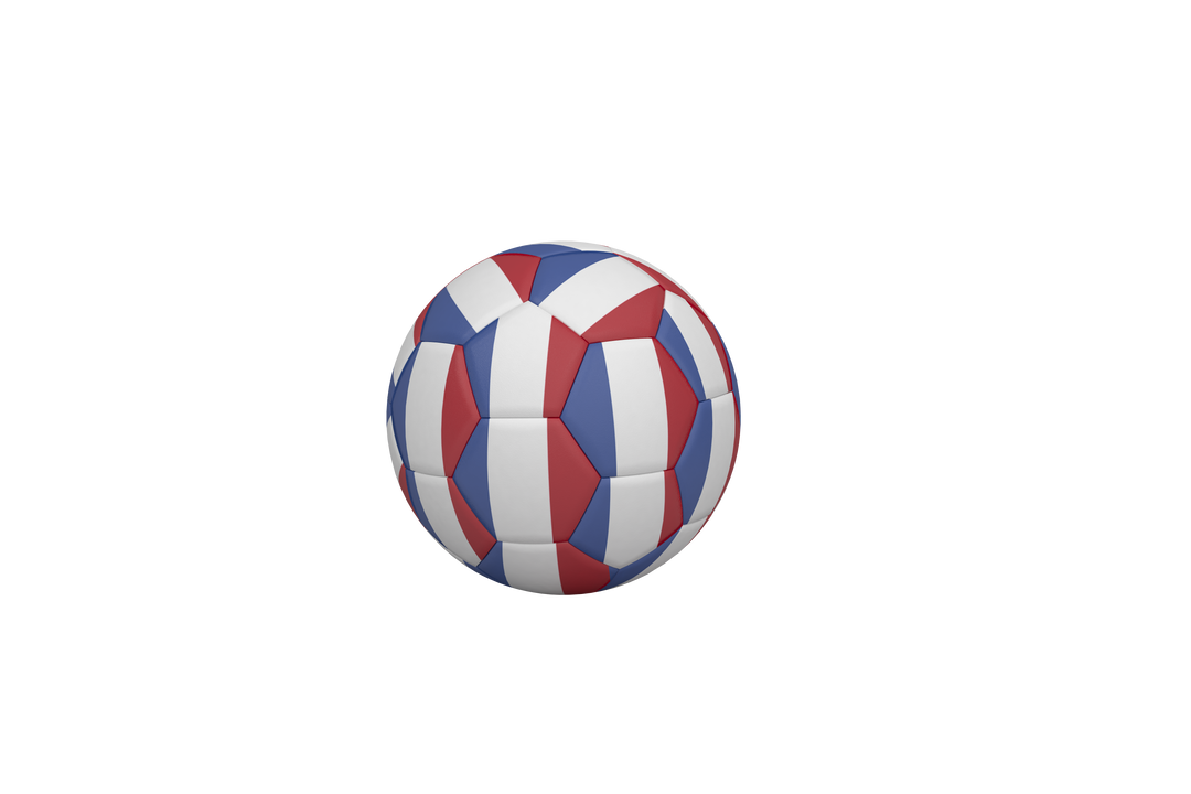 Transparent soccer ball in French colors isolated and floating - Download Free Stock Images Pikwizard.com