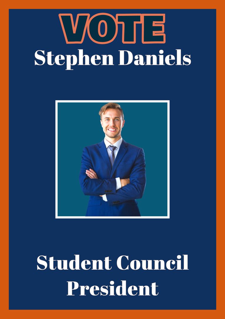 Student Council President Election Campaign Poster - Download Free Stock Templates Pikwizard.com