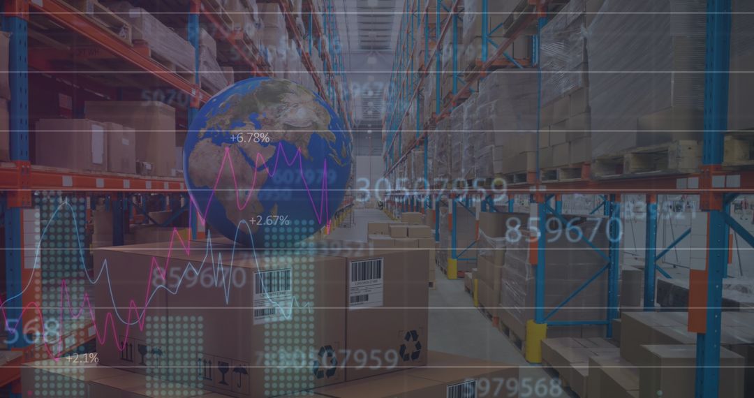 Global Logistics and Financial Data Overlay