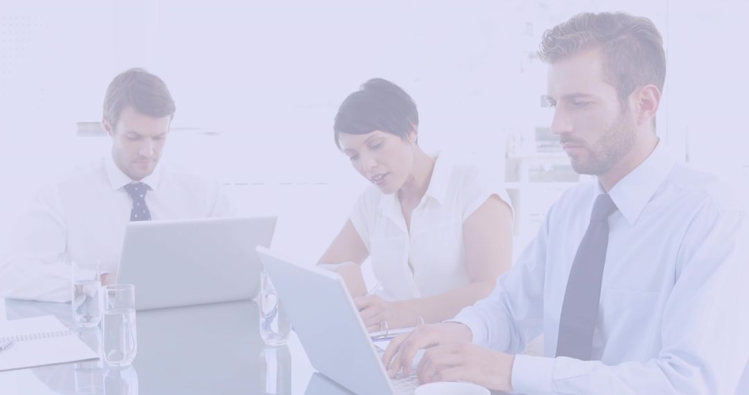 Focused Business Team Working Collaboratively in Office Meeting