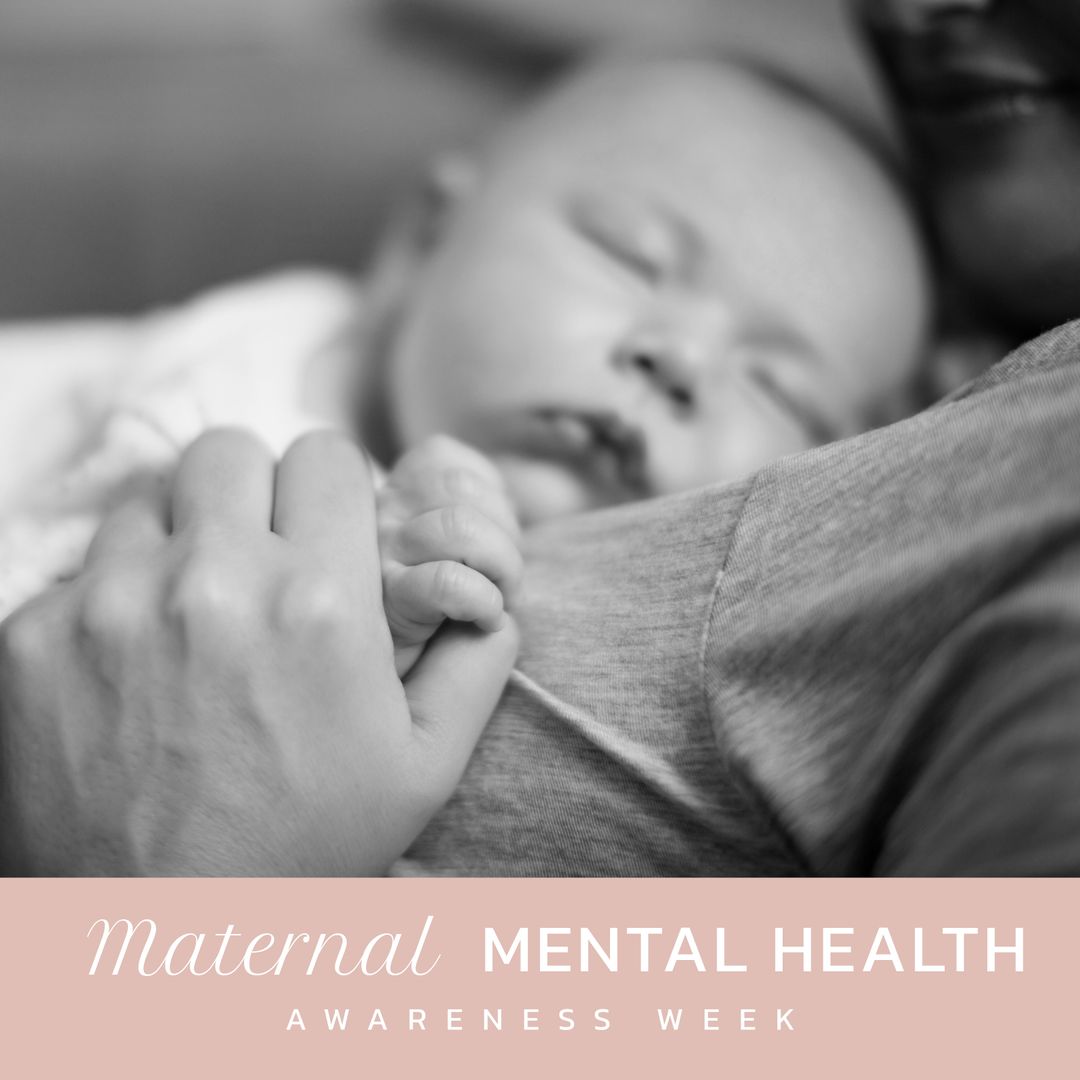 Maternal Mental Health Support with Sleeping Infant - Download Free Stock Templates Pikwizard.com