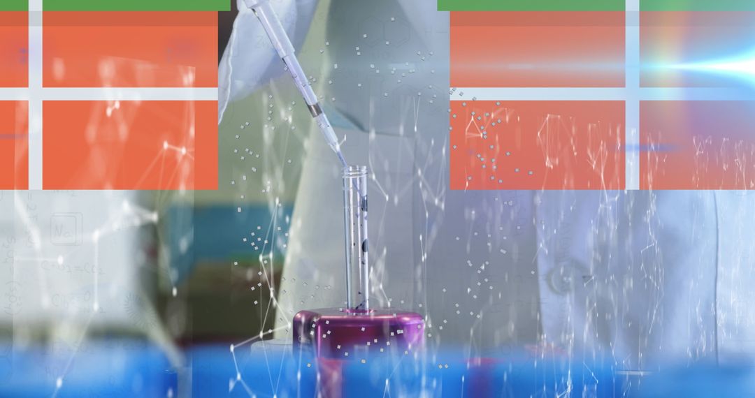 Scientist Using Micropipette for Precision Laboratory Research