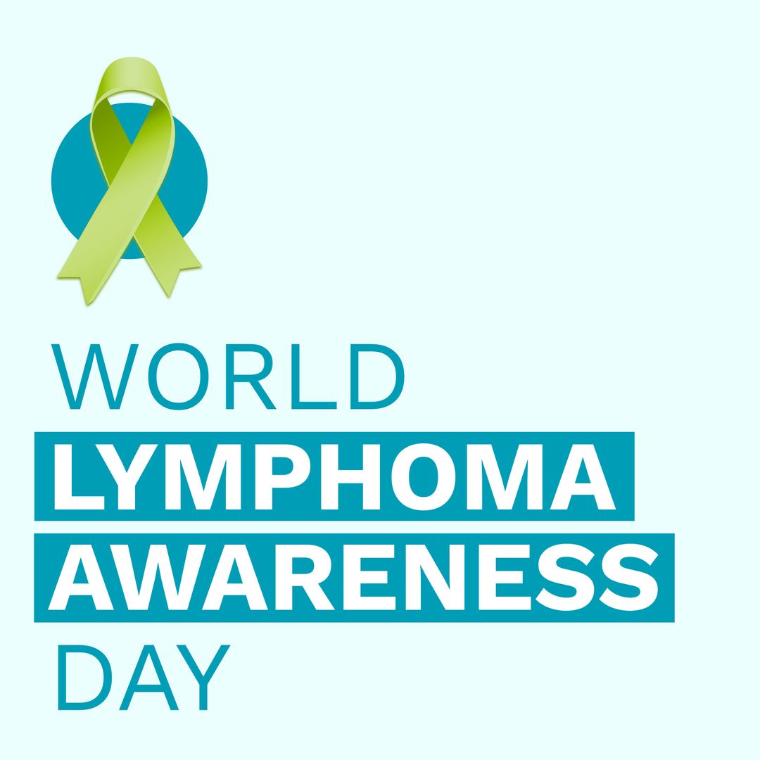 World Lymphoma Awareness Day Concept with Green Ribbon
