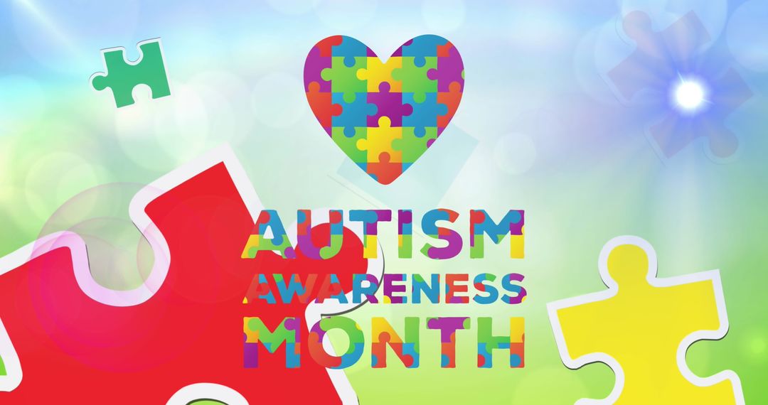 Colorful Puzzle Design for Autism Awareness Month