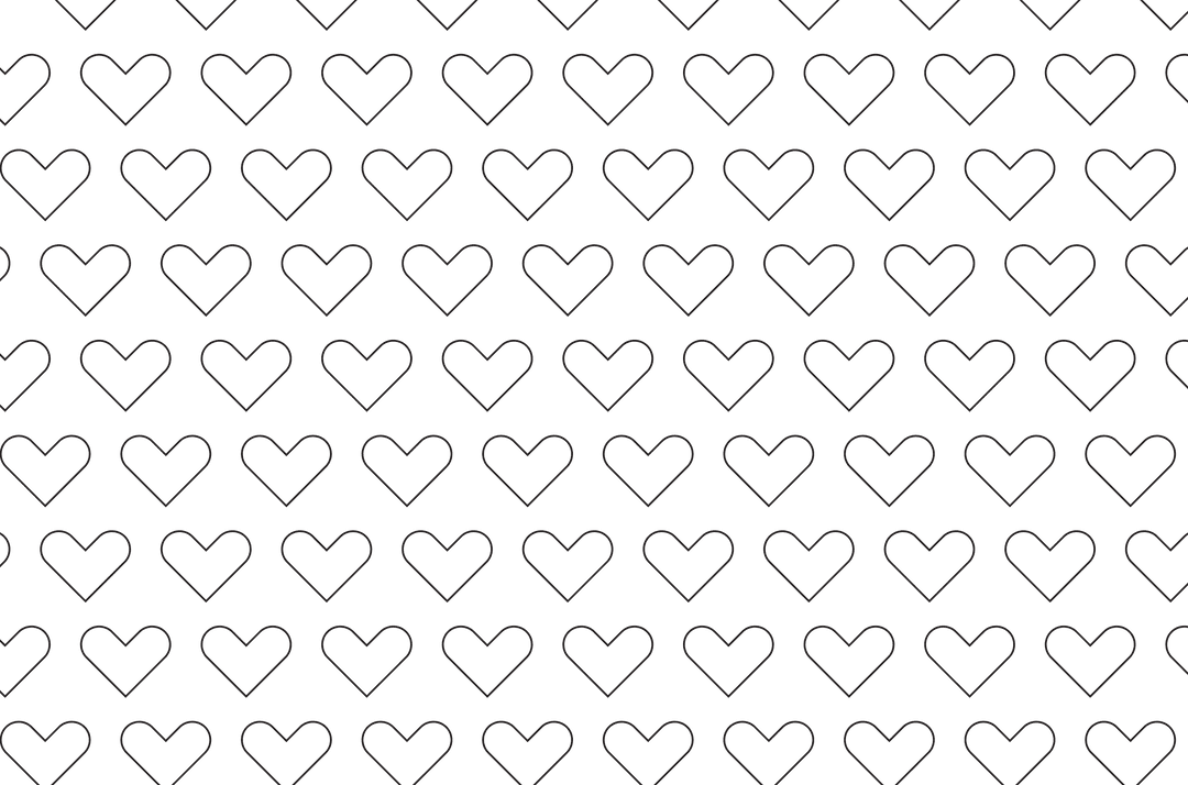 Seamless Heart Pattern on Transparent Background for Romantic Design