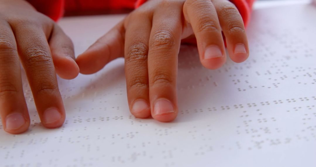 Hands Reading Braille on Paper, Capturing Educational Experience - Free Images, Stock Photos and Pictures on Pikwizard.com