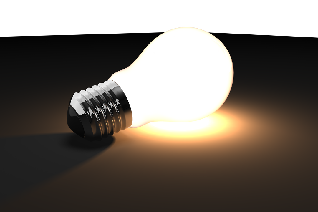 Glowing Light Bulb on Transparent Background Isolated - Download Free Stock Images Pikwizard.com