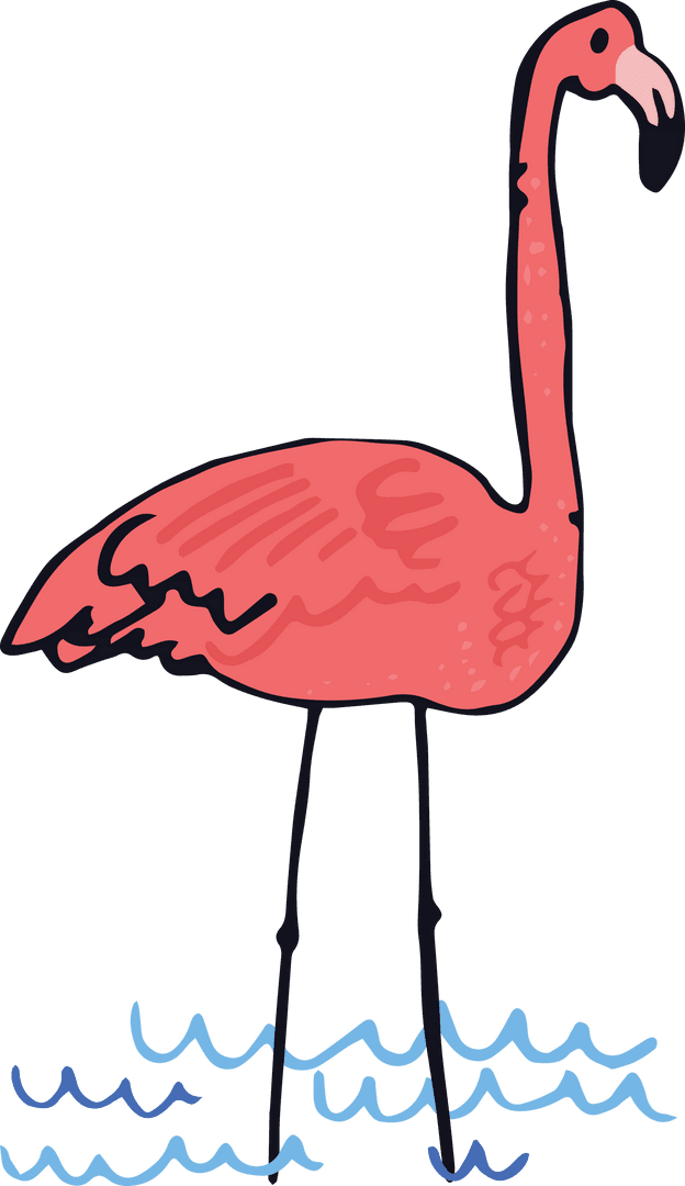 Transparent Flamingo with Party Hat Celebrating in Style