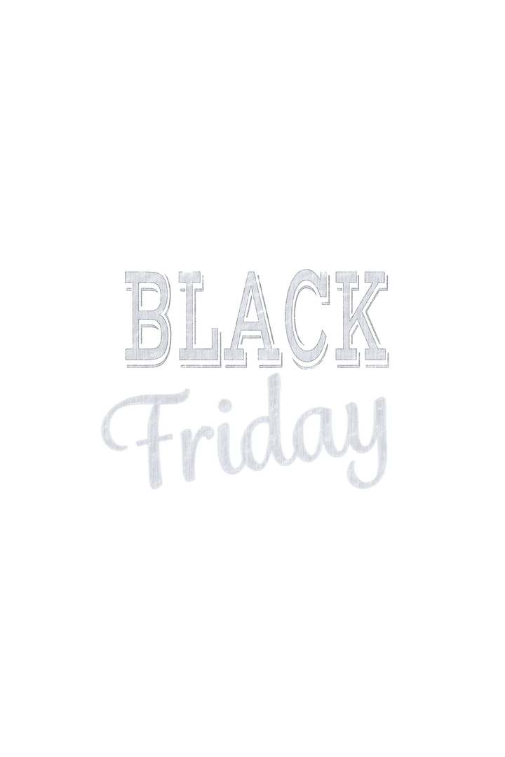 Black Friday Text Overlay with Transparent Background