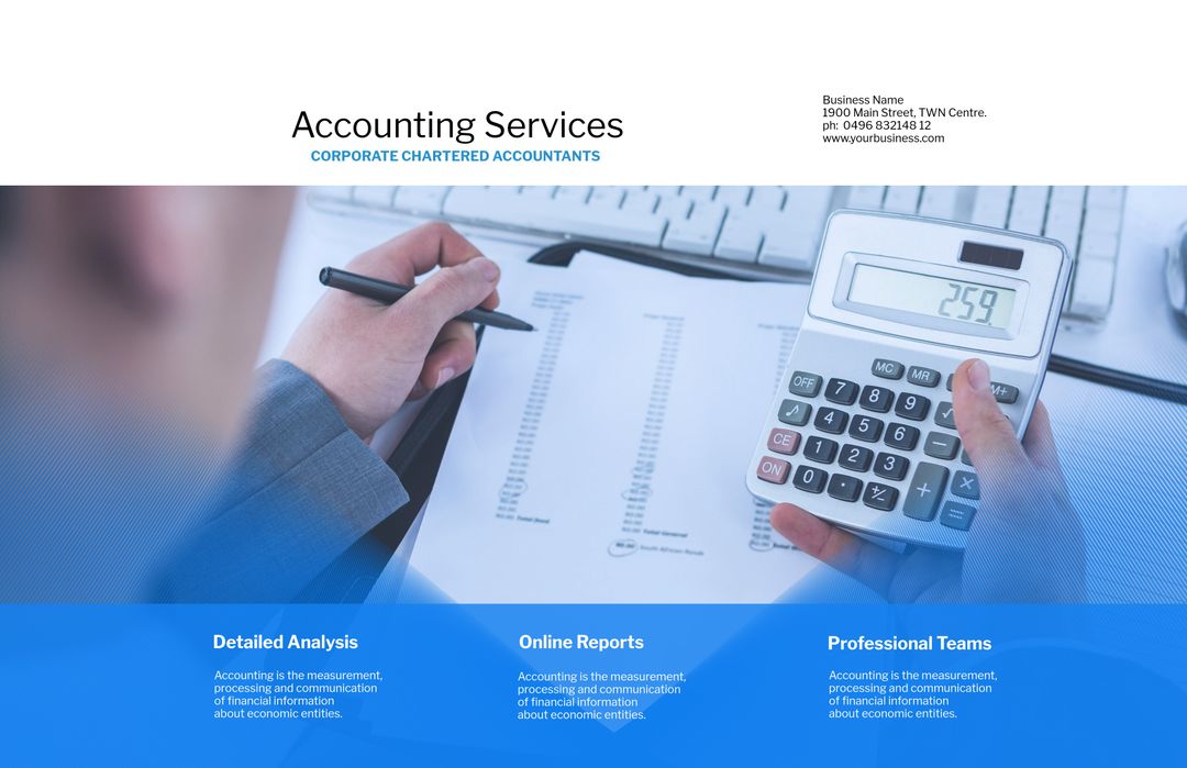 Corporate Accountant Analyzing Financial Reports and Calculating Data - Download Free Stock Templates Pikwizard.com