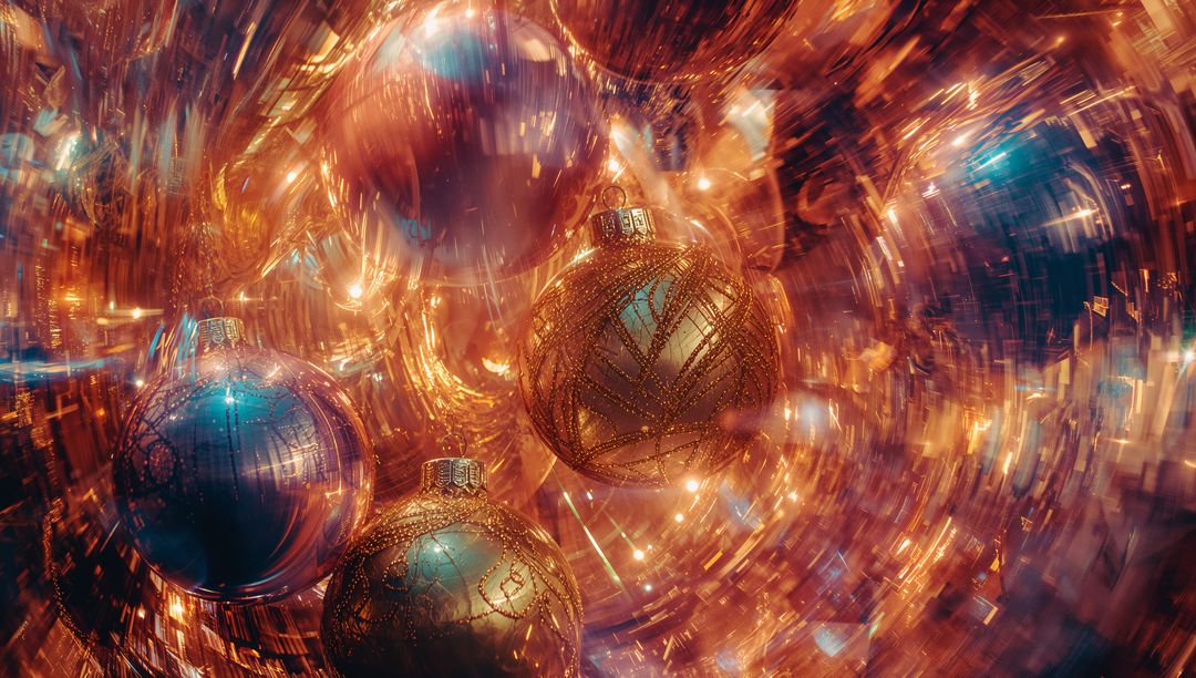 Dazzling Holiday Ornaments in Luxurious Festive Display