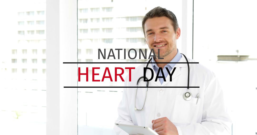 Smiling Doctor Supporting National Heart Day