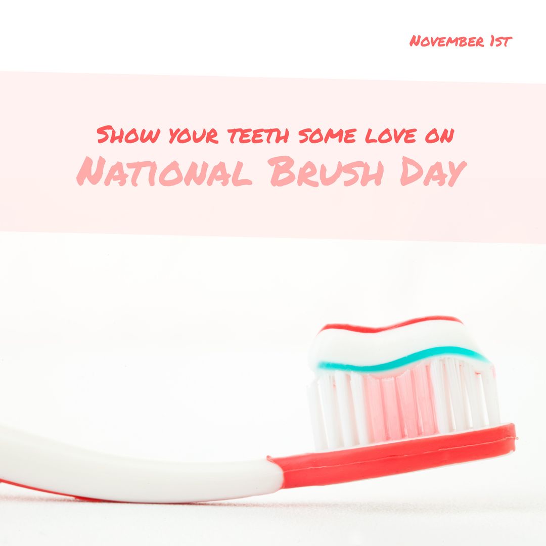 National Brush Day Campaign Featuring Toothbrush with Toothpaste