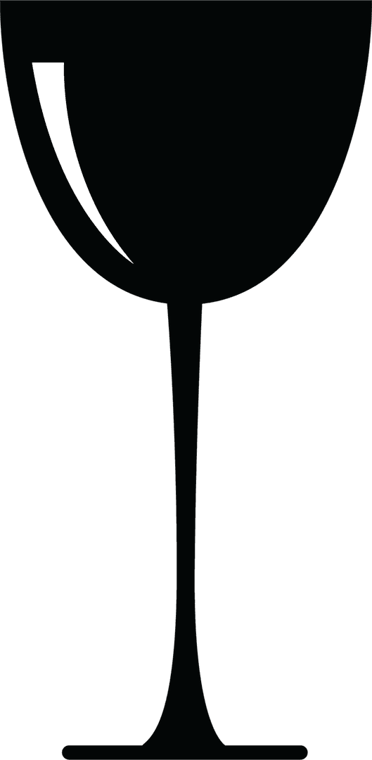 Black Glass Icon on Transparent Background