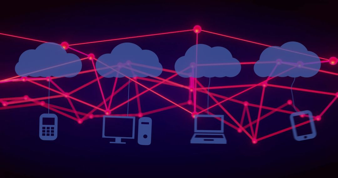 Cloud Computing Network Connecting Multiple Devices