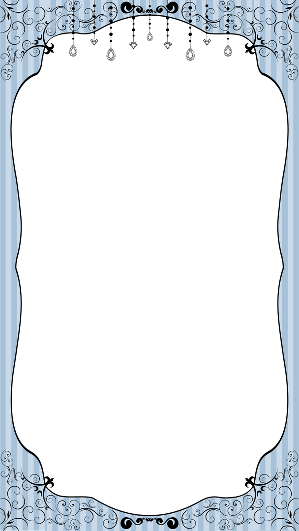 Elegant Vintage Filigree Frame with Intricate Design Transparent