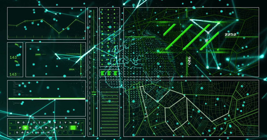 Futuristic Data Processing Analytical Interface