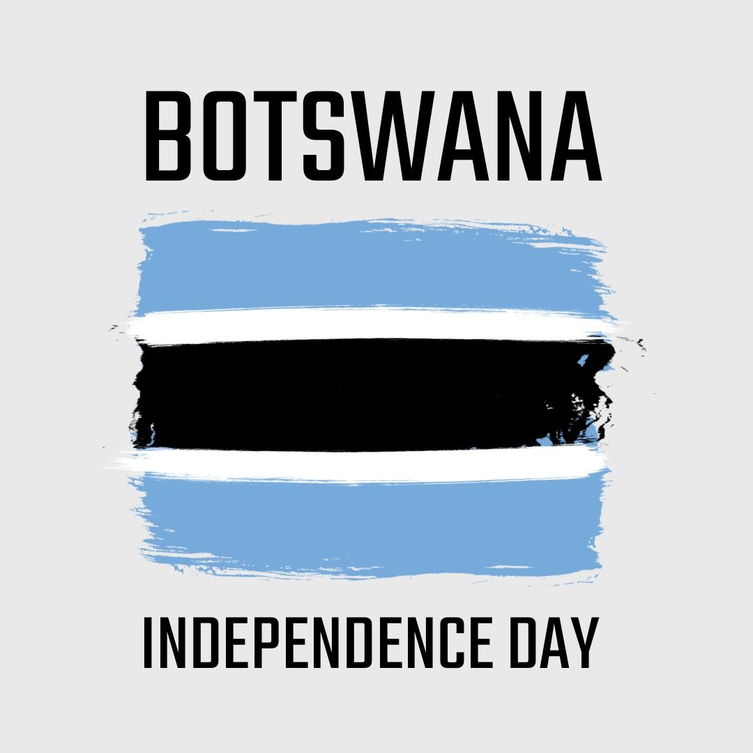 Botswana independence day text banner and botswana flag icon against white background - Download Free Stock Templates Pikwizard.com