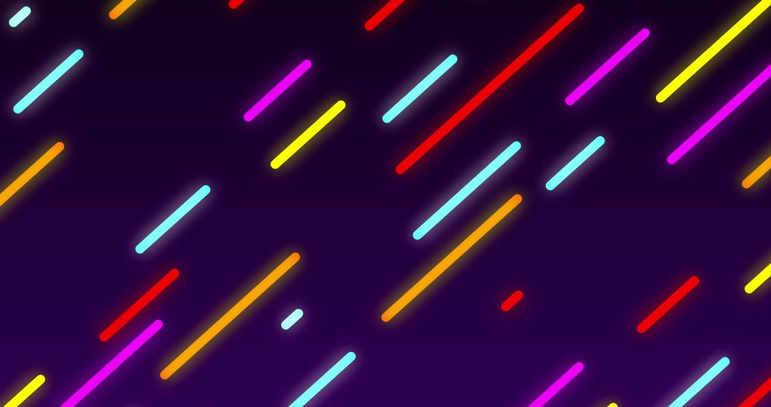 Dynamic Multicolor Neon Lines in Motion on Dark Background