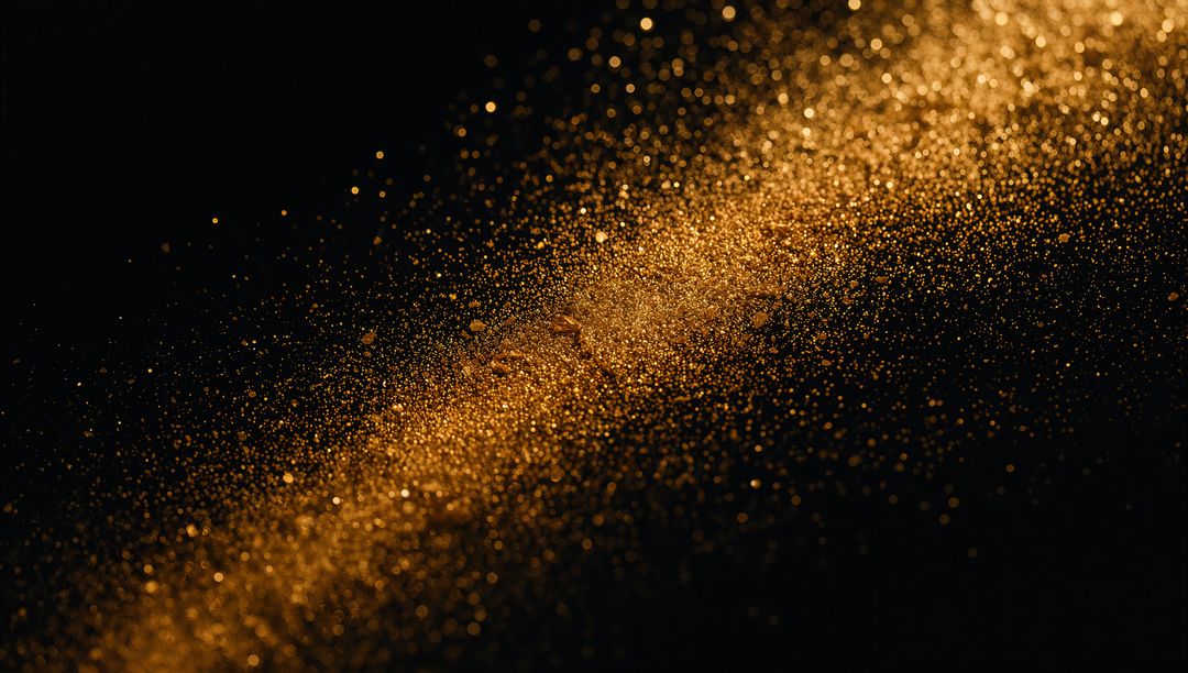 Streaming Cascade of Shimmering Dust in Dark Abstract Space