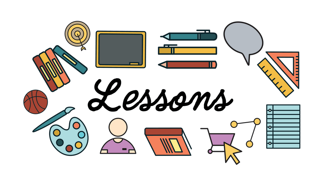 Transparent Vector Illustration of School Supplies for Education