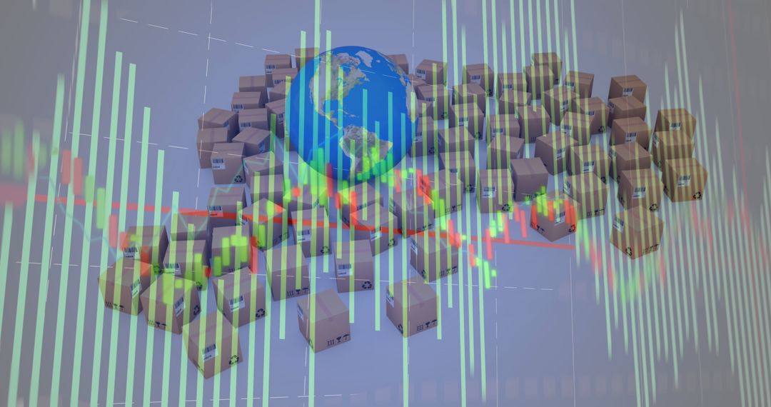 Global Shipping Analytics with Earth and Cardboard Boxes Visualization
