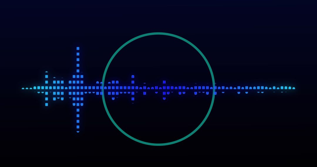Futuristic Digital Soundwave and Circle Interface