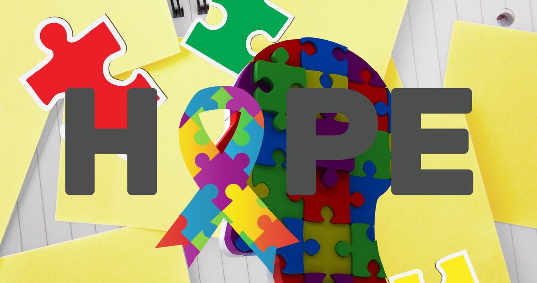 Autism Awareness Symbol with Puzzle Pieces - Free Images, Stock Photos and Pictures on Pikwizard.com