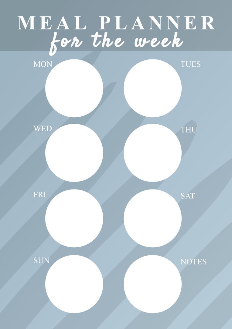 Weekly Meal Planner Template with Seven-Day Layout