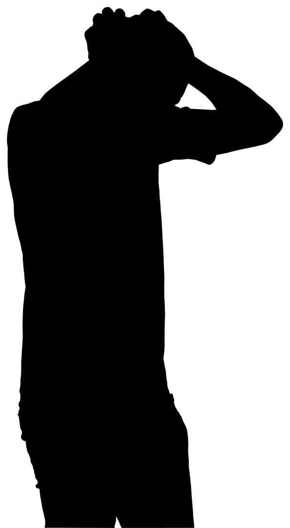 Transparent Silhouette of Active Man Running