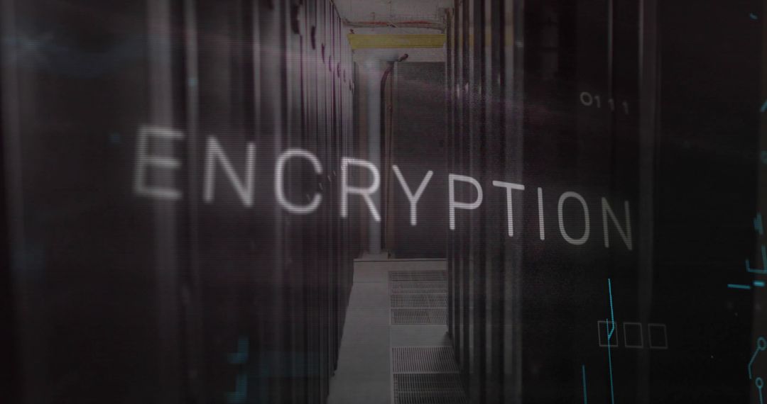 Encryption in Data Center Highlighting Cybersecurity Infrastructure