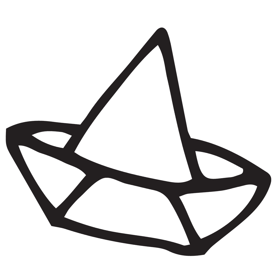 Simple Paper Boat Illustration on Transparent Background