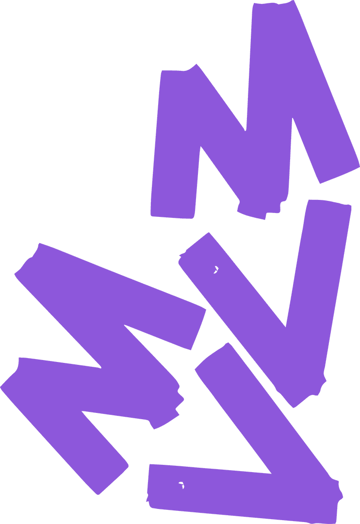 Abstract Purple Zigzag Shapes on Transparent Background Design