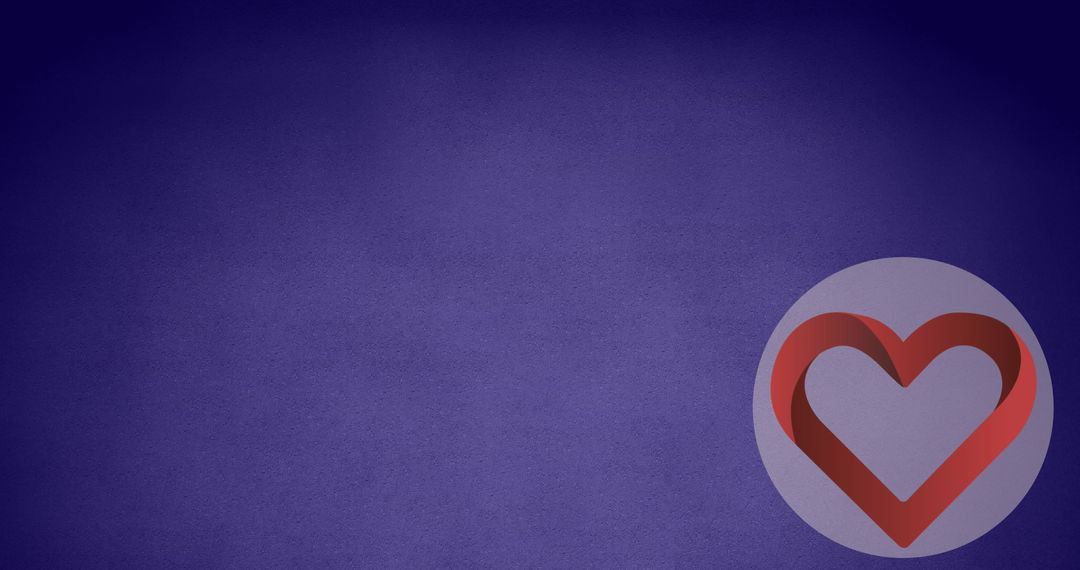 Purple Background with 3D Heart Shape for Romantic Designs