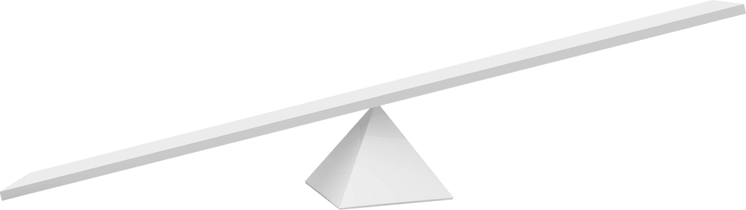 White Seesaw on Transparent Background Playground Illustration