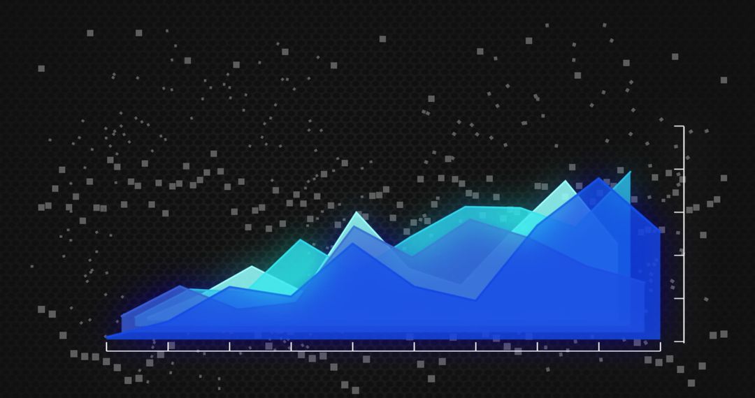 Blue Statistical Graph Against Abstract Digital Background
