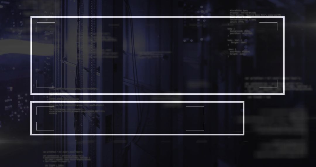 Futuristic Interface with Server Racks in Data Center Environment