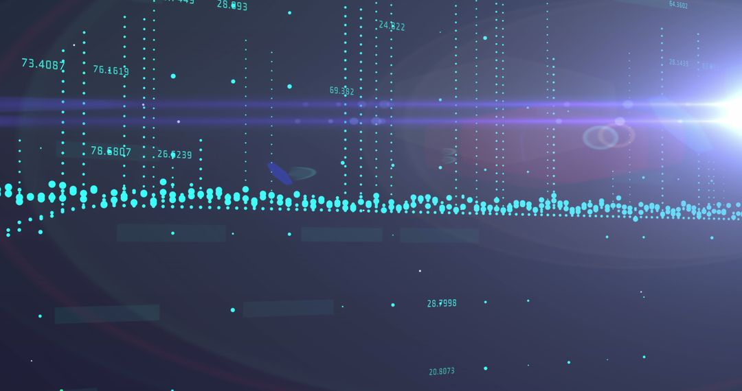 data visualization with digital numbers glowing in virtual space - Free Images, Stock Photos and Pictures on Pikwizard.com